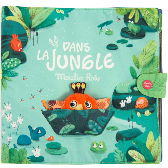 moulin roty stoffen babyboekje dans la jungle