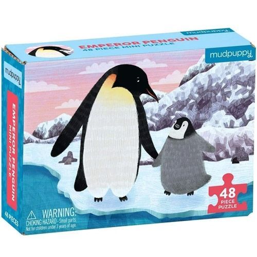 mudpuppy mini puzzel - keizerpinguïn - 48st