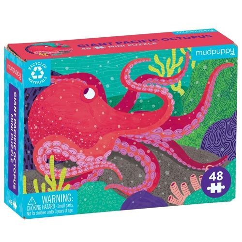 mudpuppy mini puzzel - octopus - 48st