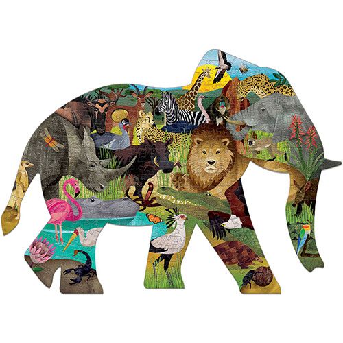 mudpuppy silhouetpuzzel afrika safari - 300st