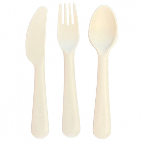 mushie kinderbestek ivory - 3st
