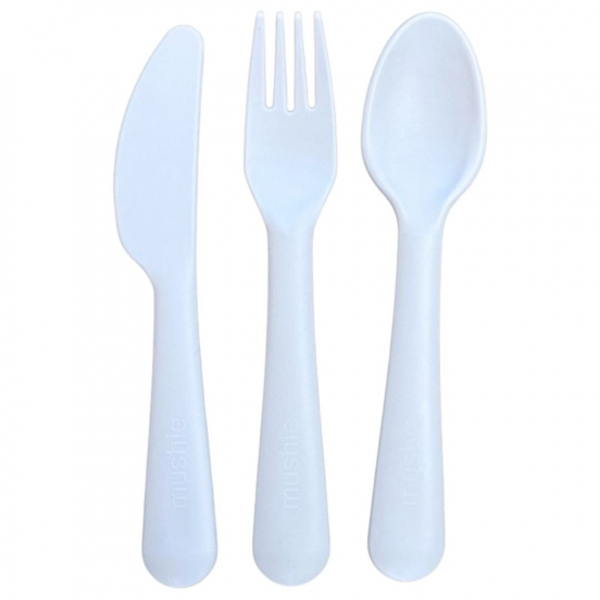 mushie kinderbestek powder blue - 3st