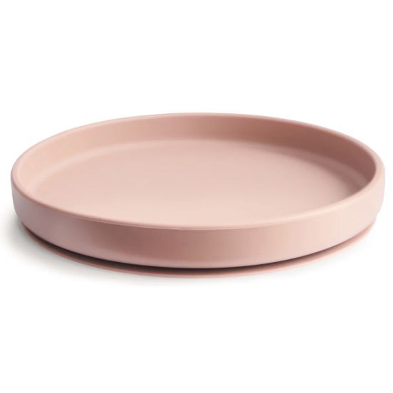 mushie siliconen bord met zuignap - blush