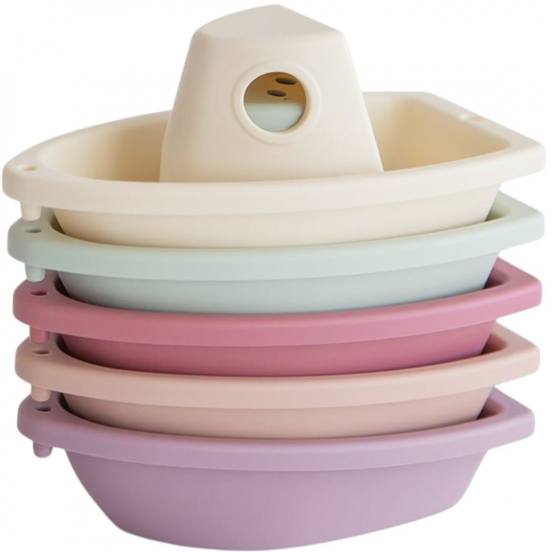 mushie stapelbare badbootjes petal - 5st