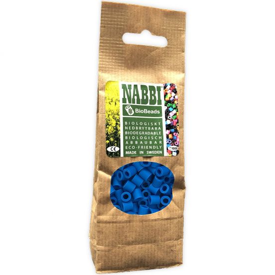nabbi biobeads® strijkkralen blauw - 1000st