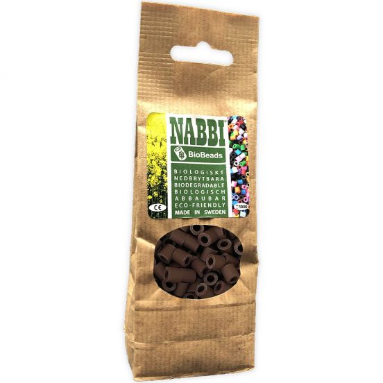 nabbi biobeads® strijkkralen bruin - 1000st