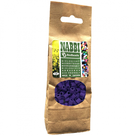 nabbi biobeads® strijkkralen donkerpaars - 1000st