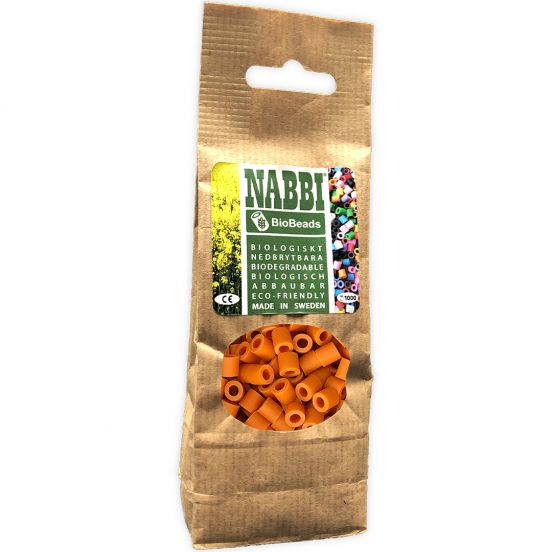nabbi biobeads® strijkkralen oranje - 1000st