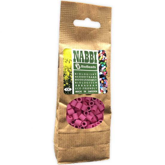 nabbi biobeads® strijkkralen roze - 1000st