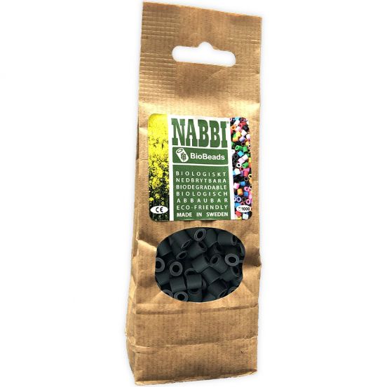 nabbi biobeads® strijkkralen zwart - 1000st