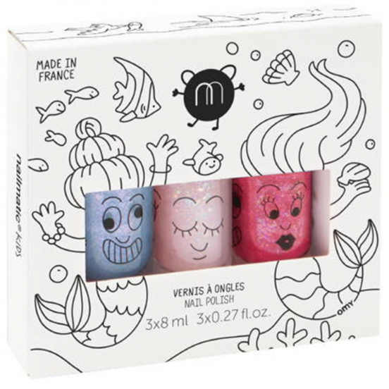 nailmatic kindernagellak op waterbasis - mermaid - 3st