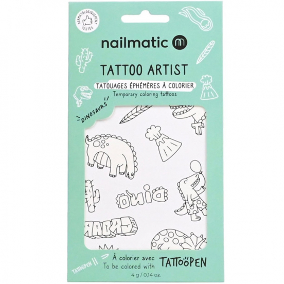 nailmatic kleurbare tattoos - dinosaurs