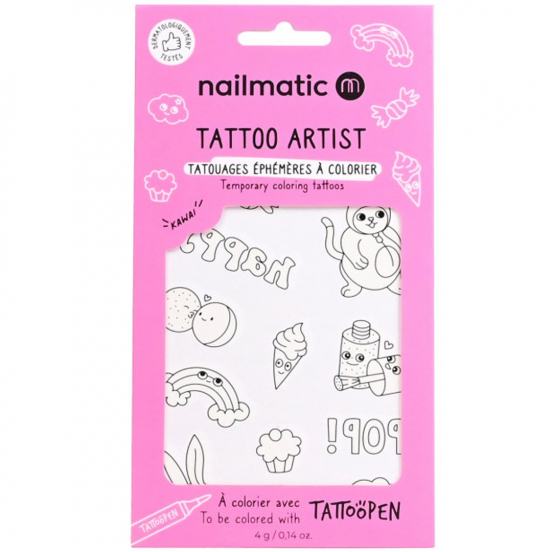 nailmatic kleurbare tattoos - kawaï
