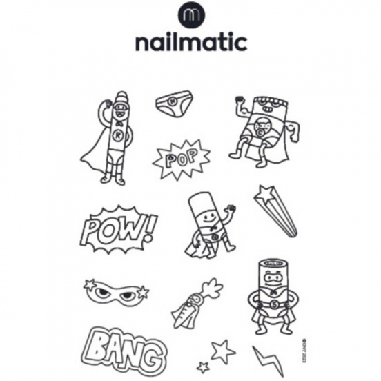 nailmatic kleurbare tattoos - superhelden