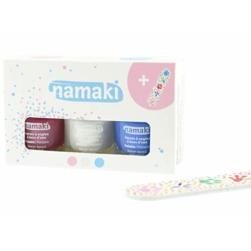 namaki nagellak roze - wit - lichtblauw - 3st