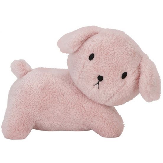 nijntje fluffy knuffelhond snuffie - roze - 25 cm