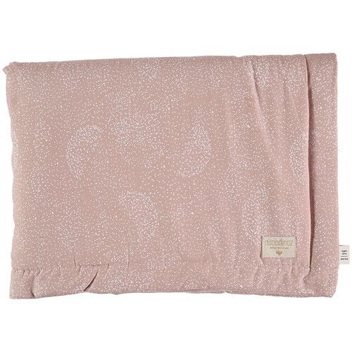 nobodinoz kinderdeken 140x100 cm - white bubble misty pink