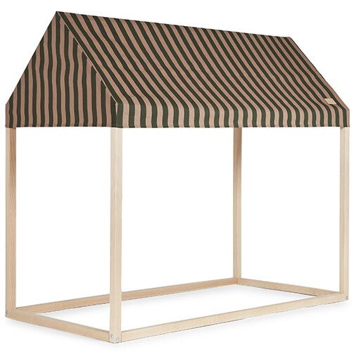 nobodinoz speelhuis majestic - green taupe stripes