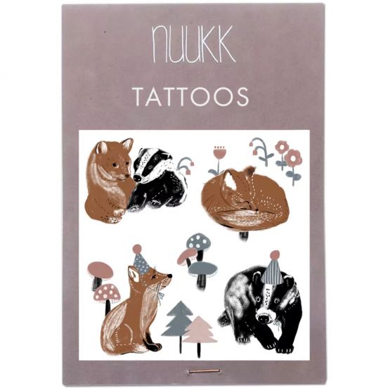 nuukk tattoos fox and badger