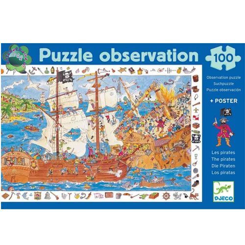 djeco puzzel observation piraten (100st)