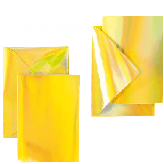 folia wenskaarten - goud - 5st