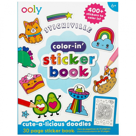 ooly kleurboek stickers - cute-a-licious doodles