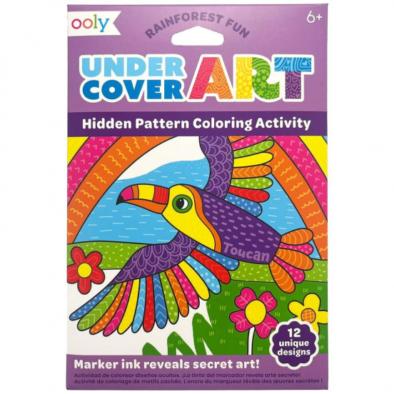 ooly kleurplaten undercover art rainforest fun - 12st