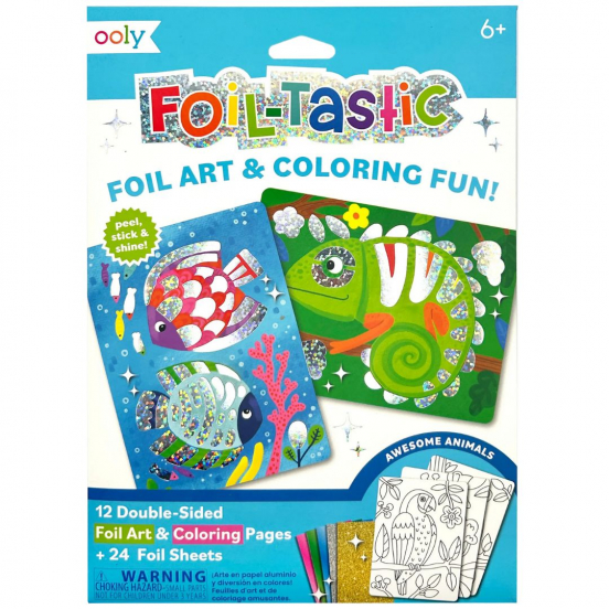 ooly knutselset foil-tastic - awesome animals