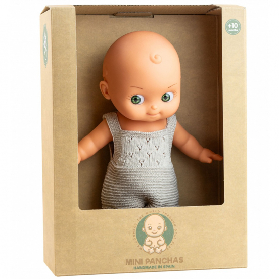 paola reina babypop mini pancha - grijs - 28 cm