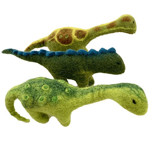 papoose toys dinosaussen mini - 3st