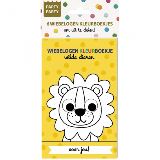 party party uitdeelboekjes kleurboek wilde dieren - 6st