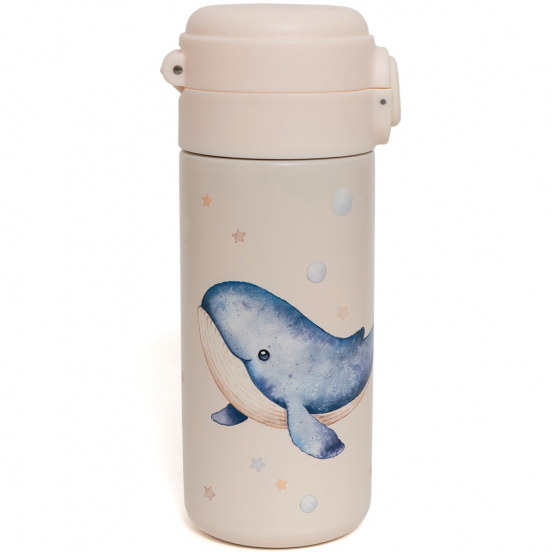 petit monkey rvs drinkfles whale - 350 ml