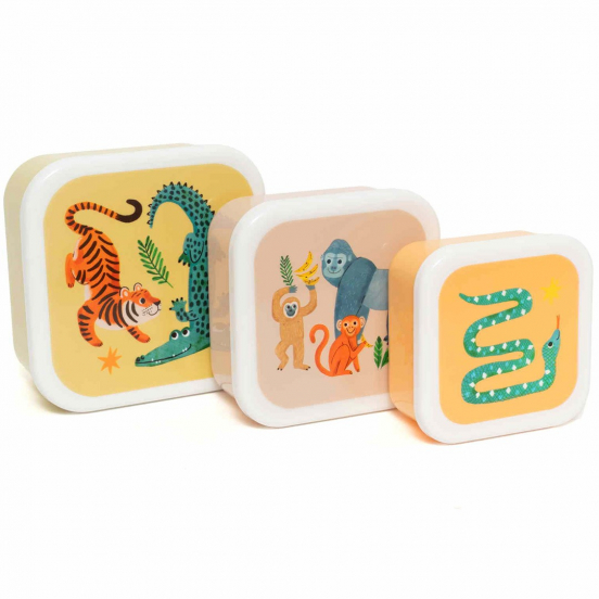 petit monkey snackdoosjes upside down animals - 3st