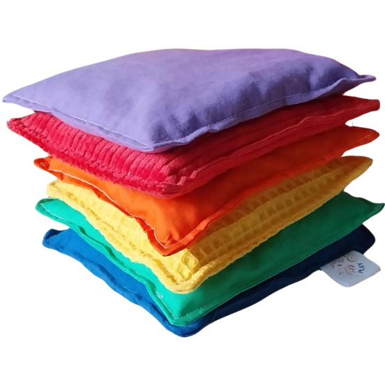 pit and play pittenzakken - regenboog lichtgroen - 6st