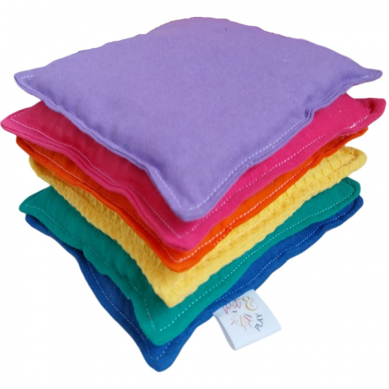 pit and play pittenzakken - regenboog roze - 6st