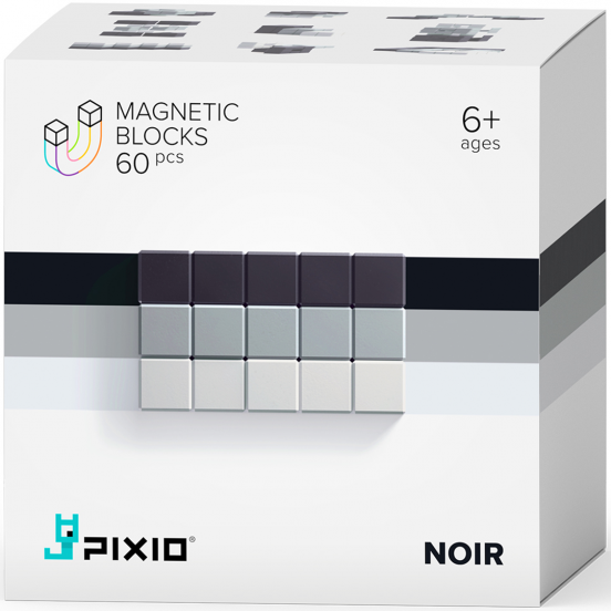 pixio magnetische blokjes abstract noir - 60st