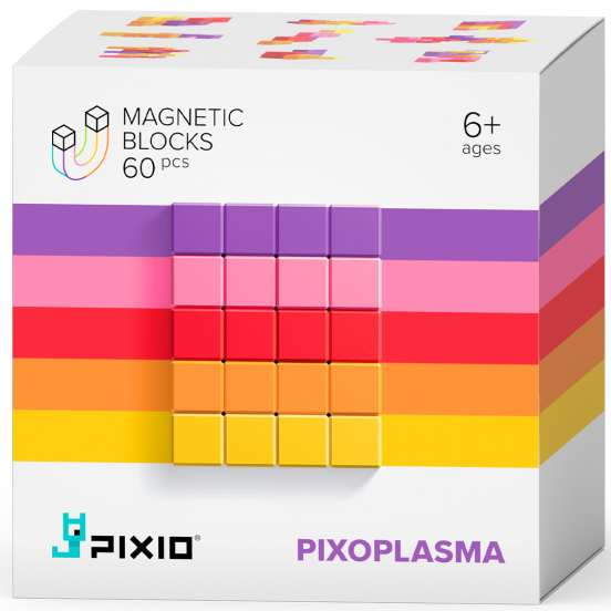 pixio magnetische blokjes abstract pixoplasma - 60st