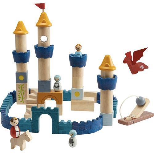 plan toys bouwblokken kasteel - 47st