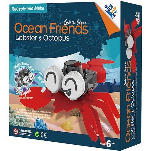 playsteam bouwset oceaanvrienden - kreeft en octopus 