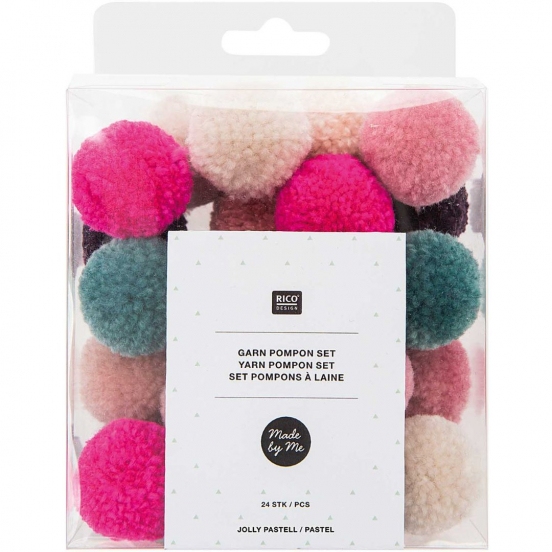 pompons jolly pastel - 24st