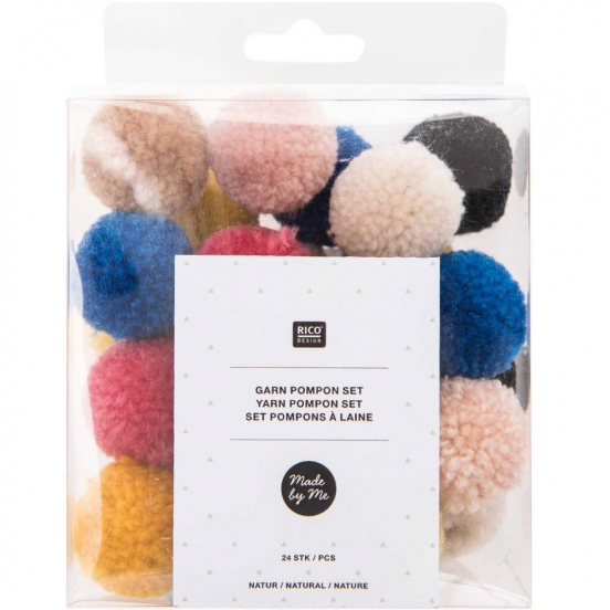 pompons natur mix - 24st