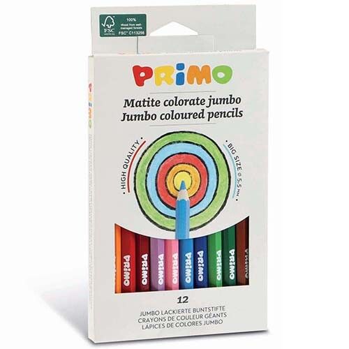 primo jumbo kleurpotloden - 12st