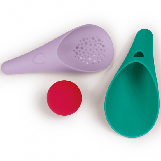 quut schep met zeef en bal cuppi 3-in-1 - lagoon lavender
