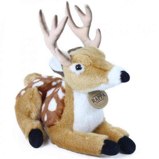 rappa knuffelhert liggend - 21 cm