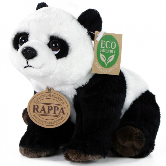 rappa knuffelpanda zittend - 18 cm