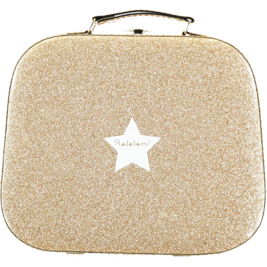 ratatam kinderkoffer glitter goud - 24 cm