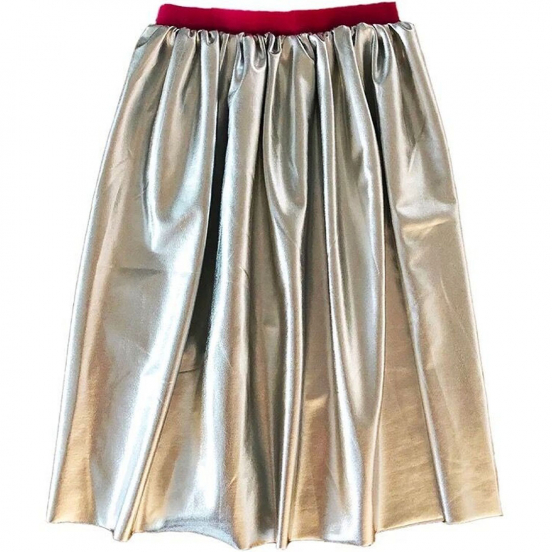 ratatam kinderrok metallic zilver - lang