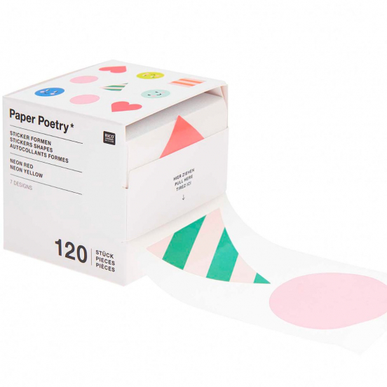 rol stickers - vormen - 120st