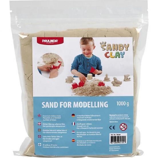 sandy clay modelleer zand - naturel - 1 kg 