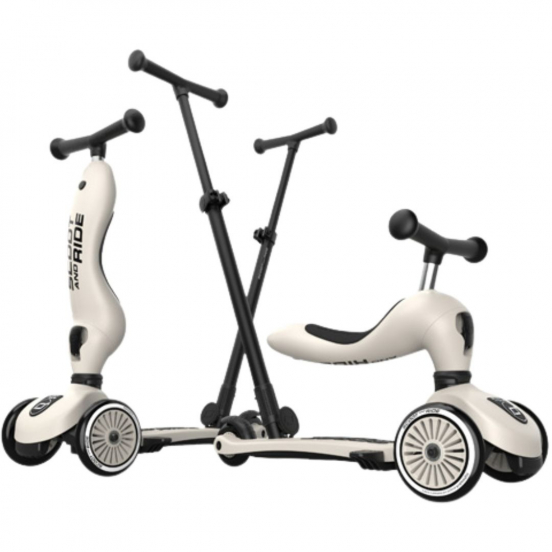 scoot and ride 2-in-1 loopfiets en step - push and go - ash